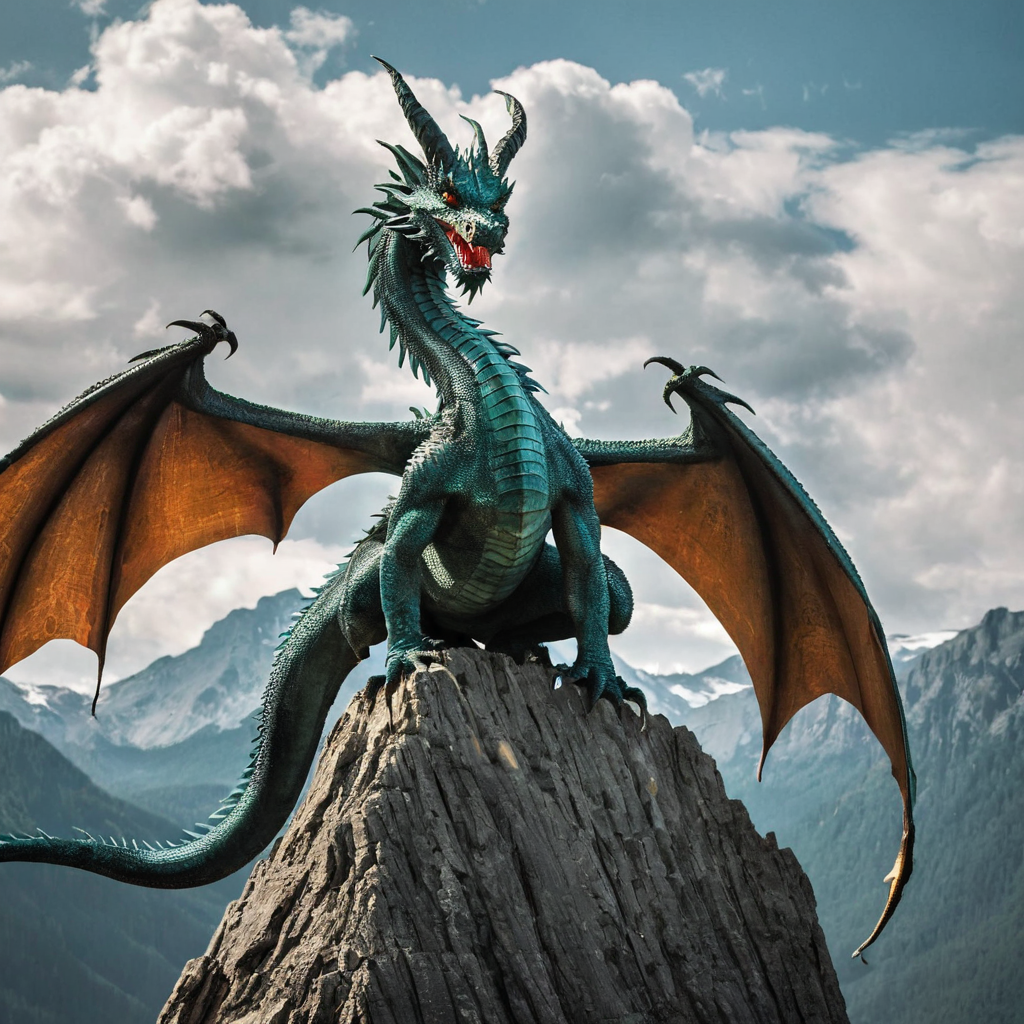 A majestic dragon