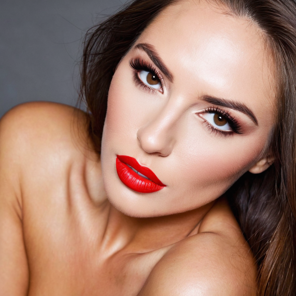 red lipstick