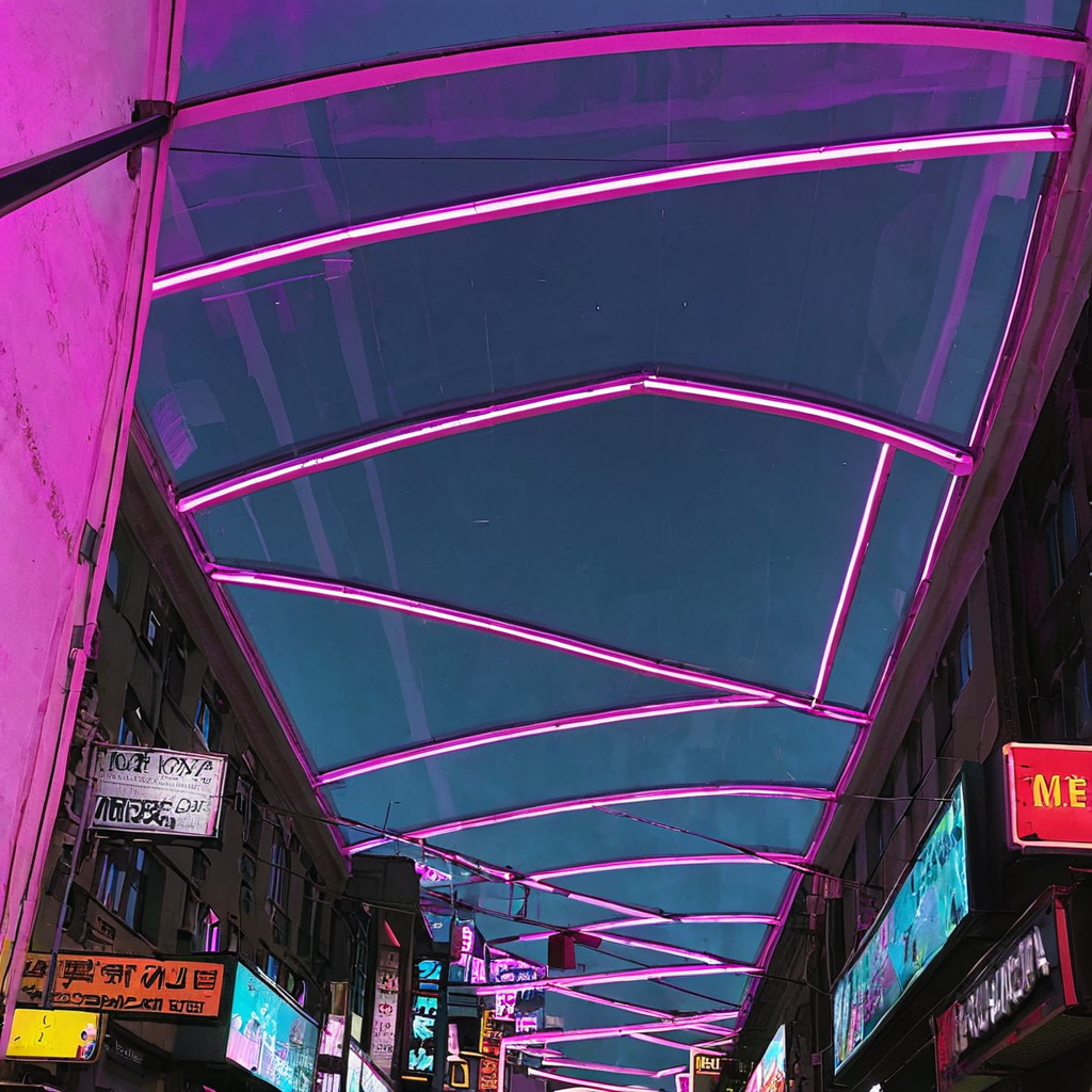 neon city skylight